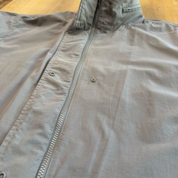 EILEEN FISHER Cotton Nylon Hooded Jacket Medium Gray‎ Weather Resistant - Picture 5 of 13